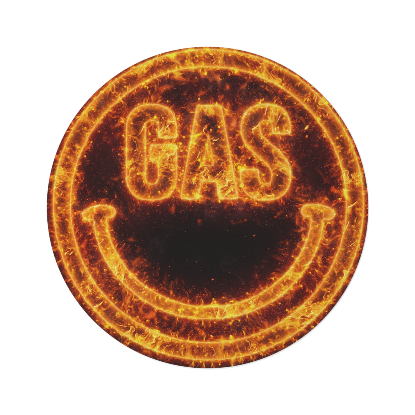 GAS Face Flame Round Rug