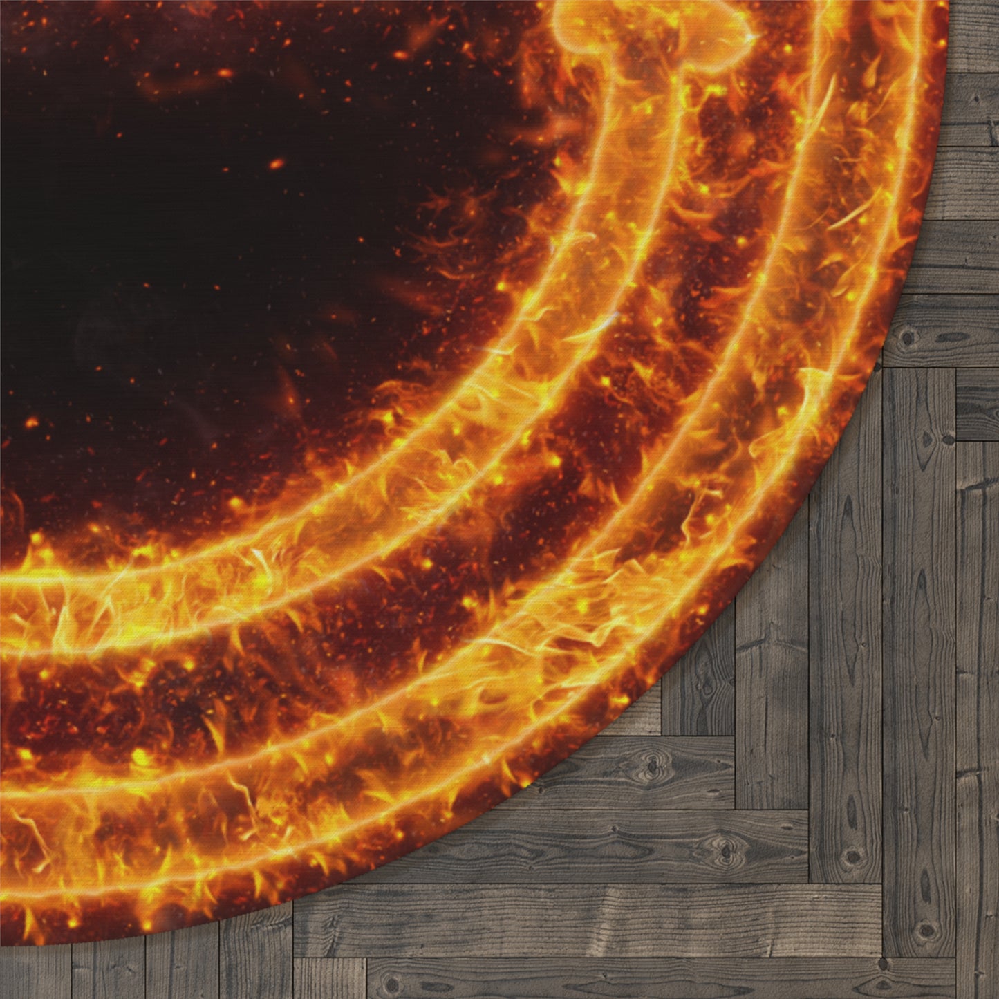 GAS Face Flame Round Rug
