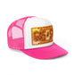 NJ Liscense Plate Flame Trucker Hat