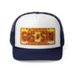 NJ Liscense Plate Flame Trucker Hat